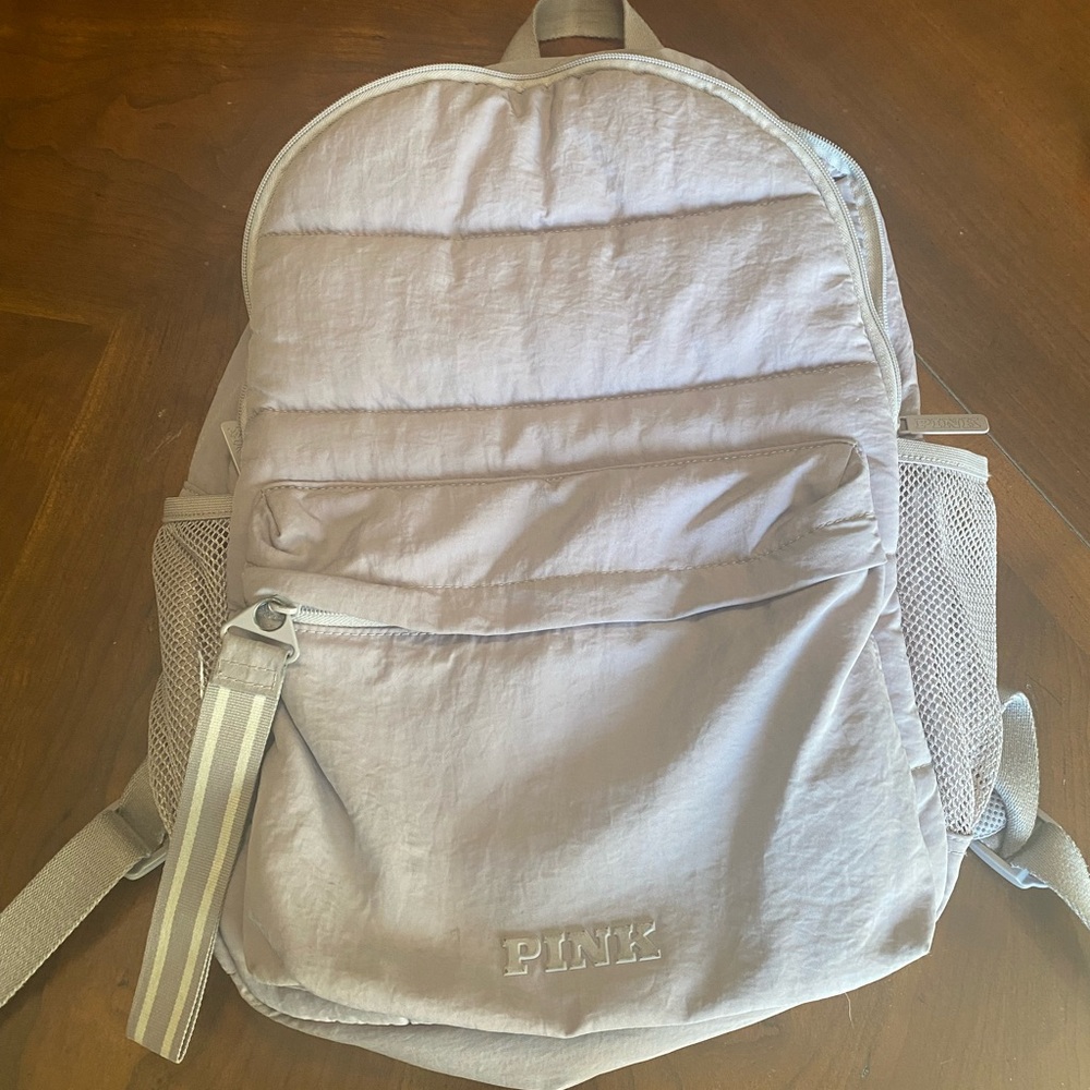 PINK Victoria's Secret Light Gray/lavender Backpack